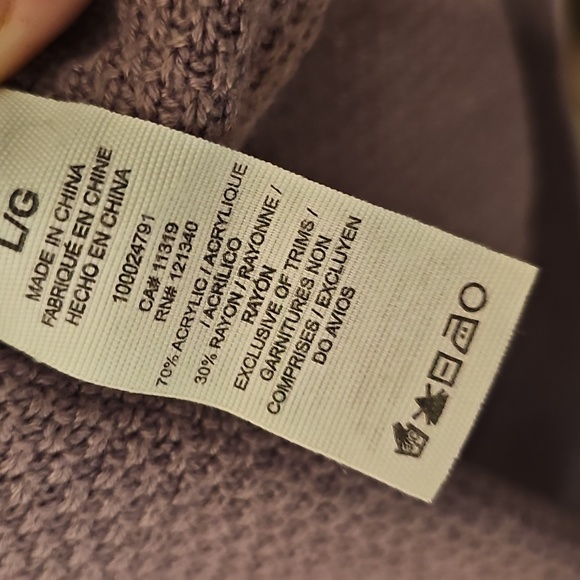 Purple Knit Sweater with Crisscross Back - Picture 2 of 4